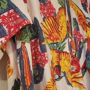 VINTAGE LEVIS PARROT BUTTON TOP men's unisex bird summer shirt retro
